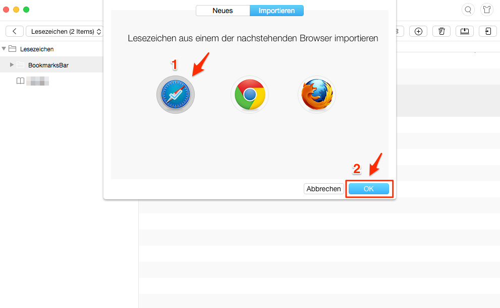 lesezeichen aus safari in chrome importieren