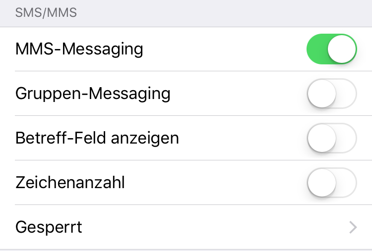 MMS auf dem iPhone aktivieren