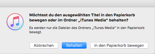 iTunes Musik löschen