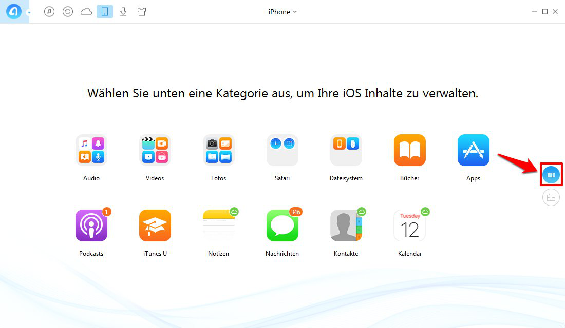 Musik vom iPhone auf Computer – Schritt 1