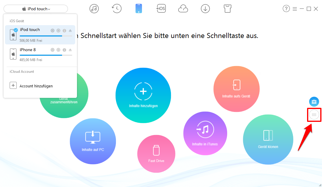 iPod Musik auf iPhone transportieren – Schritt 2