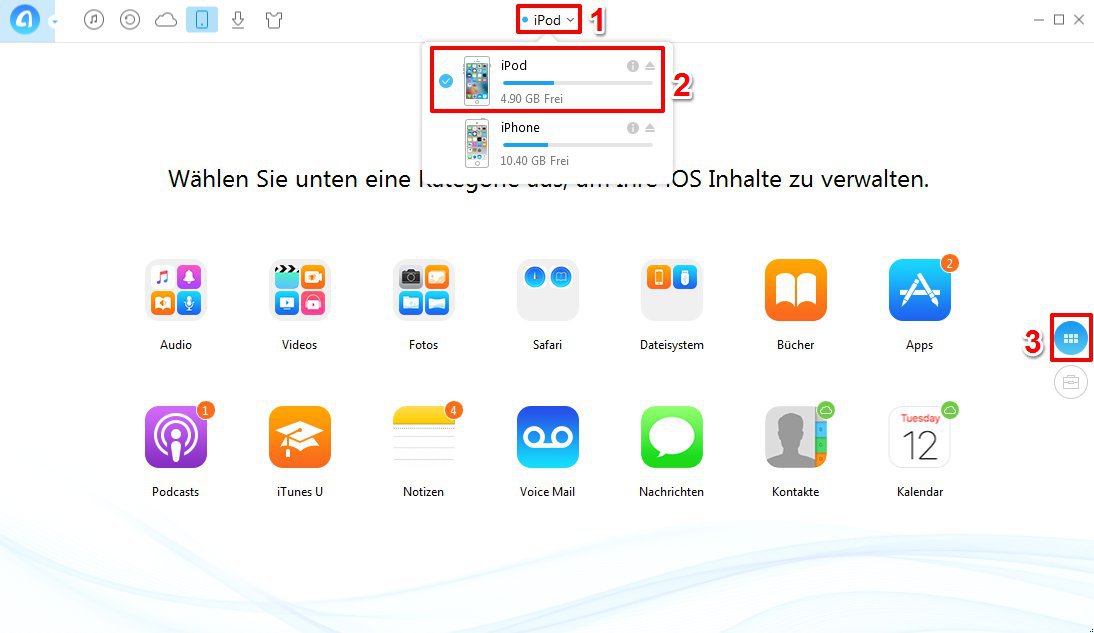 Musik vom iPod auf iPhone 6/6s – Schritt 1