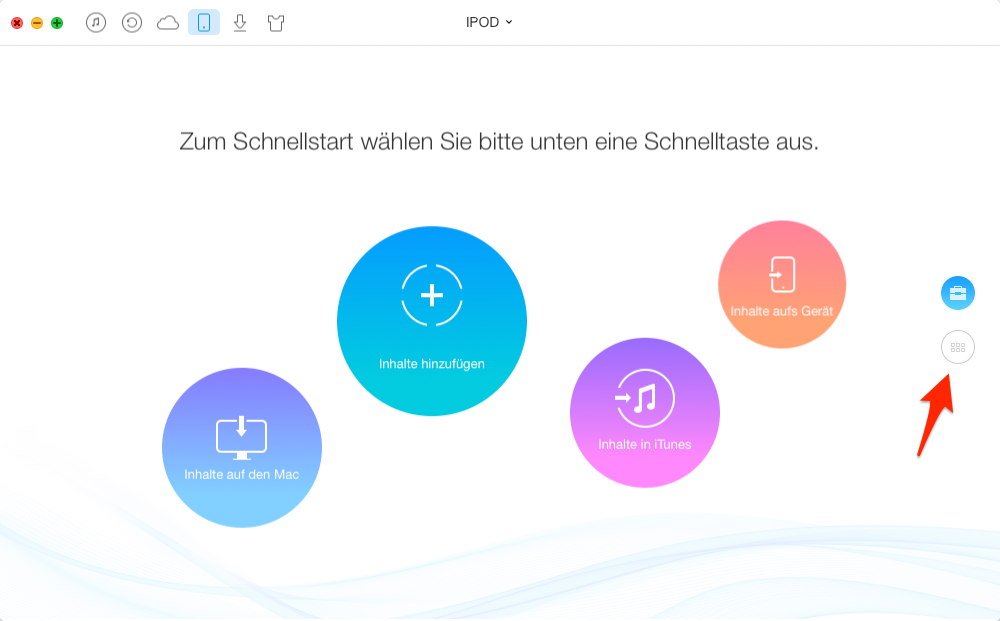 Musik auf iPod löschen – Schritt 1
