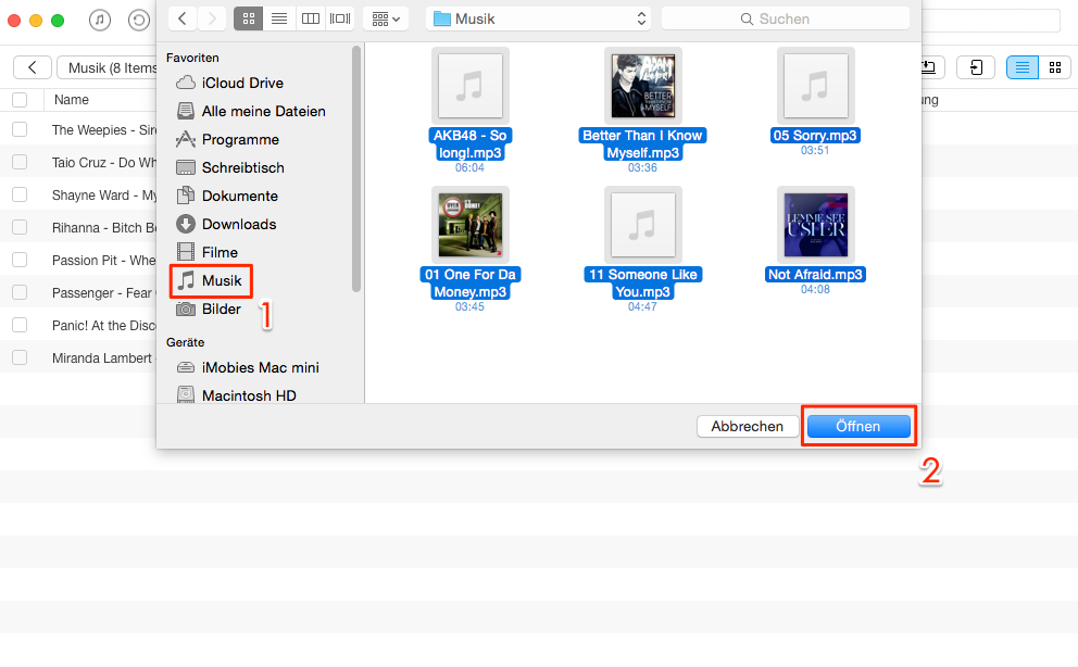 Schnell! Musik vom Mac auf iPad übertragen – Schritt 3