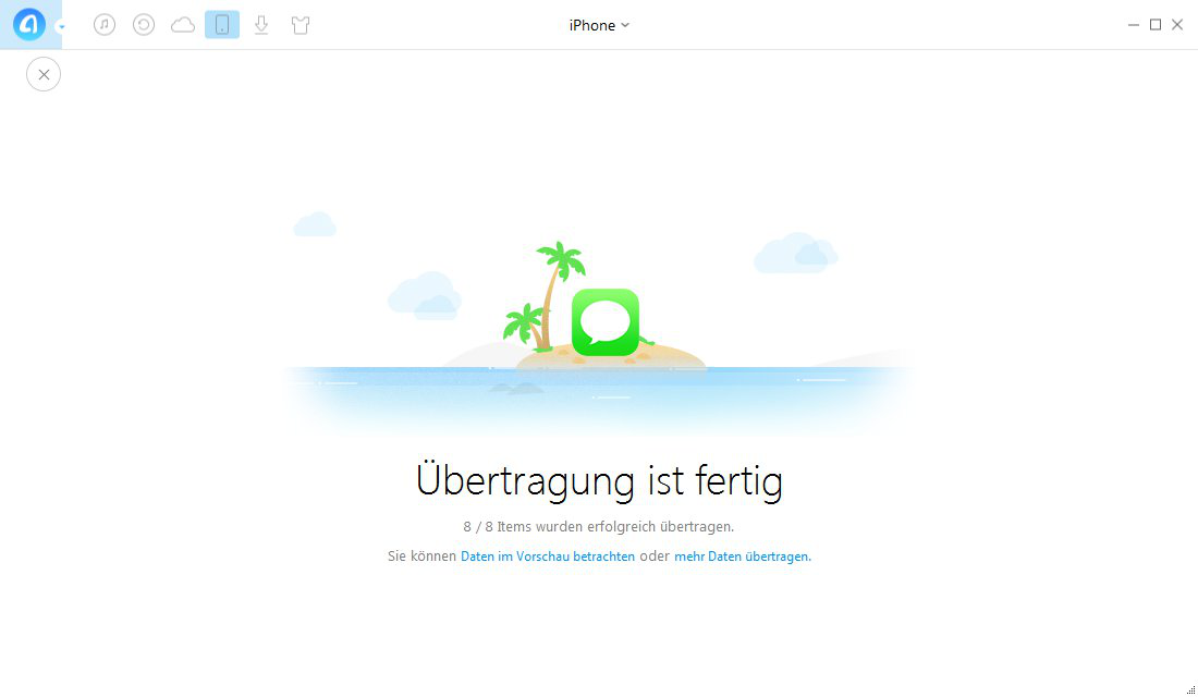 SMS vom iPhone auf Mac übertragen – Schritt 3