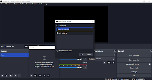 Benennen Sie Ihre neue Quelle und wählen Sie „OK“