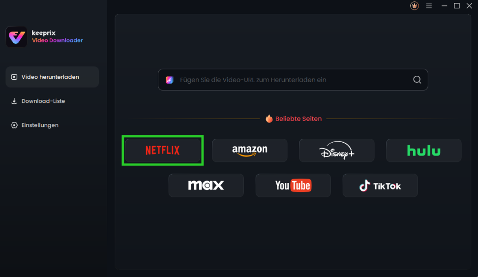 Netflix-Plattform wählen