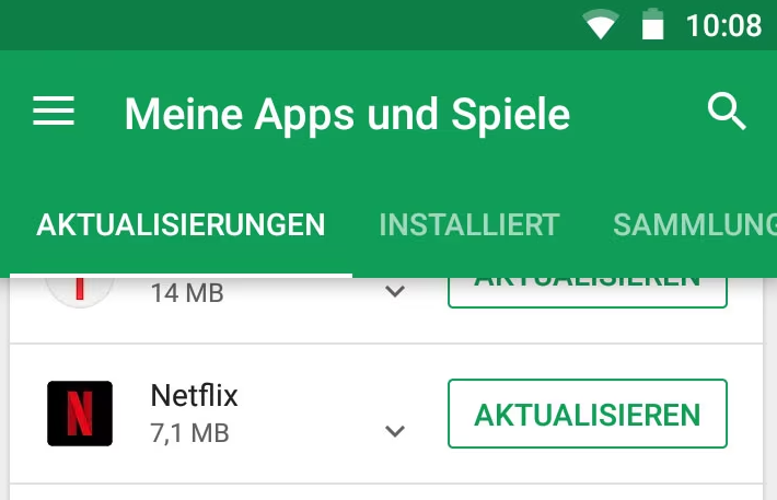 Netflix-App aktualisieren