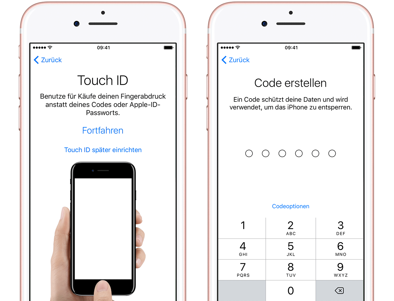 Touch ID einrichten & Code erstellen – aus Apple.de