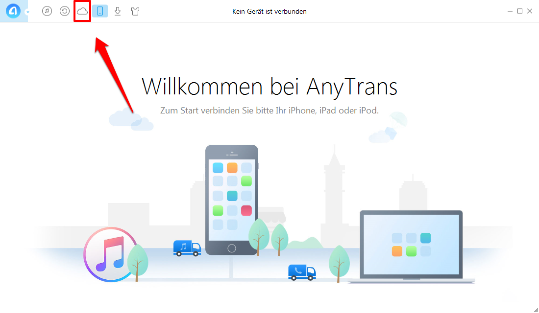 Notizen in iCloud verschieben – Schritt 1