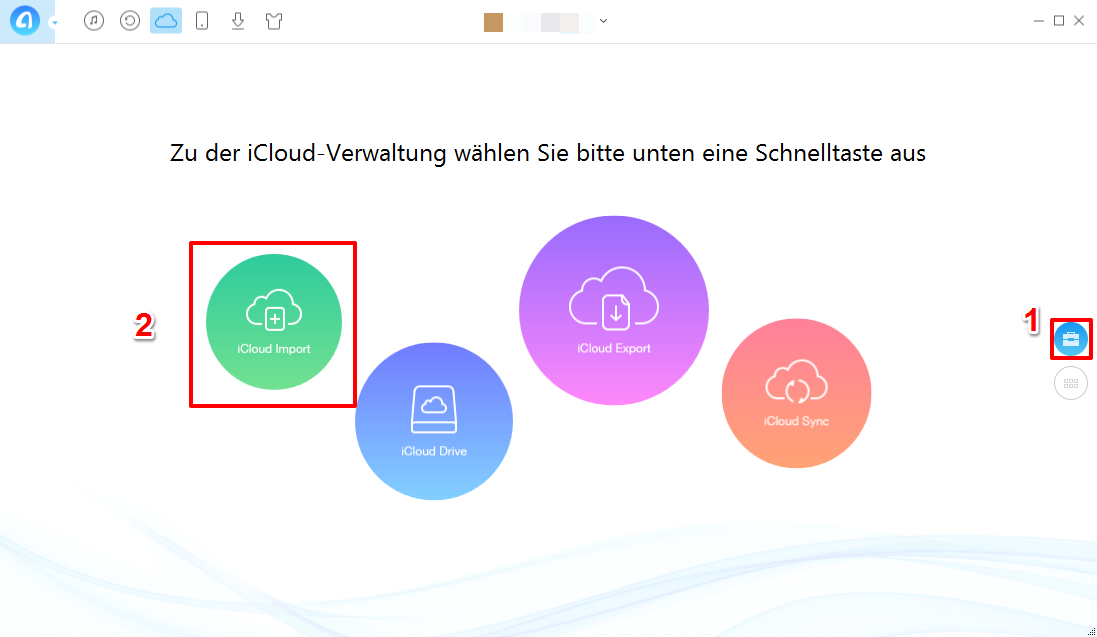 Notizen in iCloud importieren – Schritt 3