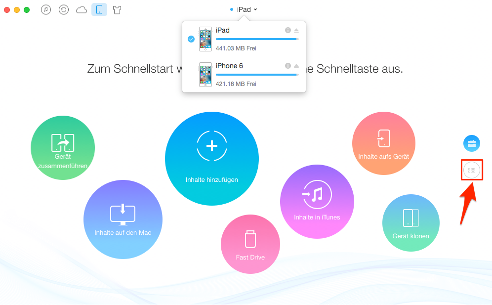 Notizen auf iPad übertragen – Schritt 1