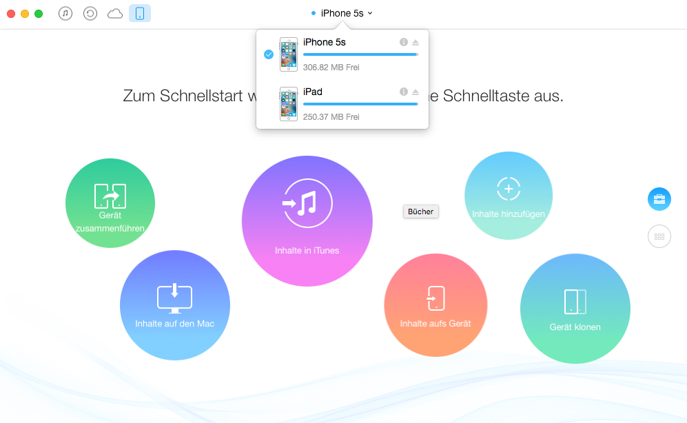 Notizen vom iPhone auf iPad, ohne iTunes/iCloud – Schritt 2