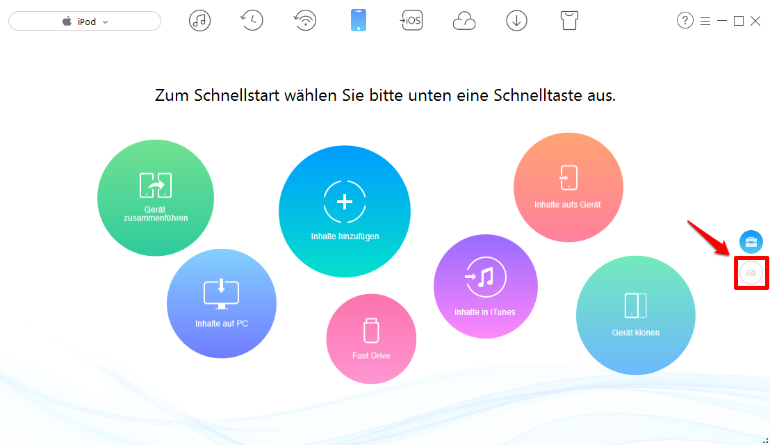 Lieder vom iPod auf PC – Schritt 1