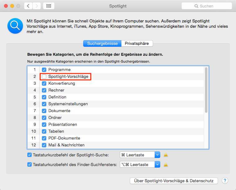 Spotlight Problem am Mac beheben – Mac OS X Probleme