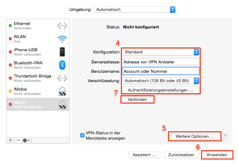 VPN am Mac funktioniert nicht – El Capitan/Mac OS Sierra/macOS Mojave/High Sierra Probleme