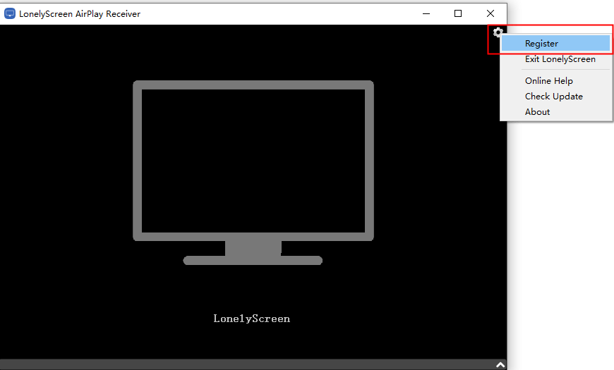 LonelyScreen registrieren