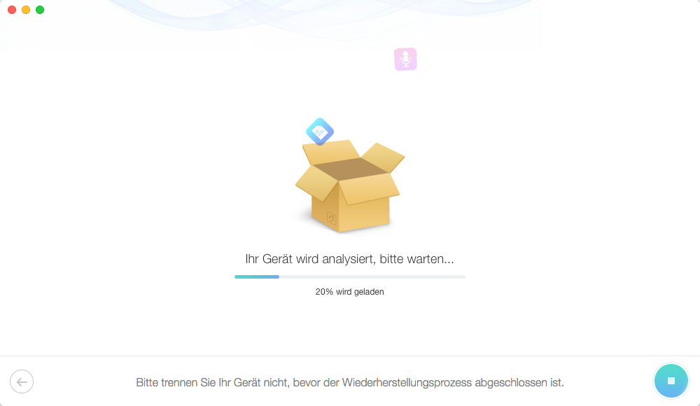 PhoneRescue analysiert iPhone – Schritt 2