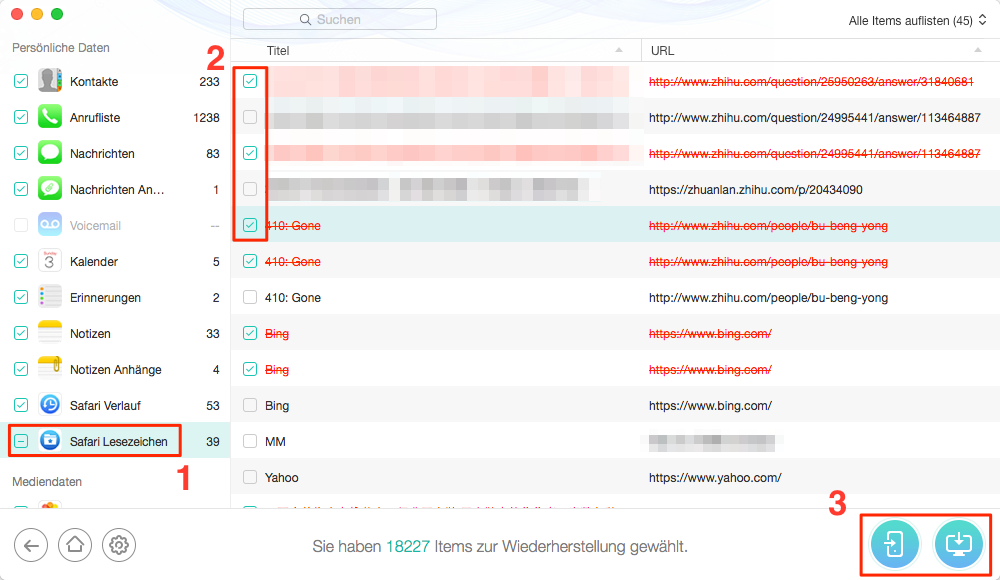 iCloud Safari Verlauf wiederherstellen – Schritt 3