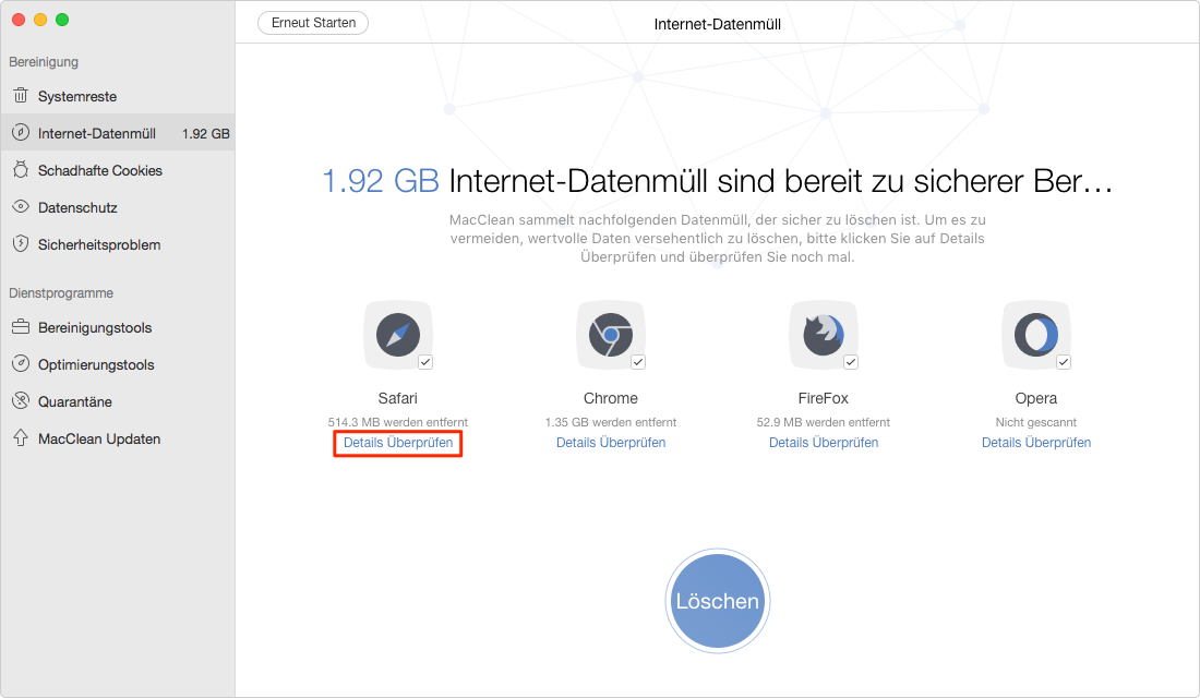 Safari Verlauf vom Mac selektiv löschen – Schritt 2