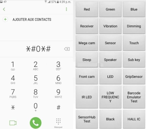 Samsung Galaxy Test-Codes