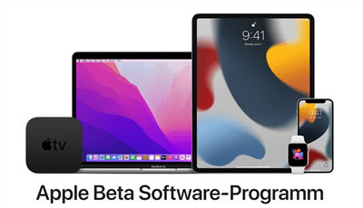 Schnittstelle von Apple Beta Software-Programm