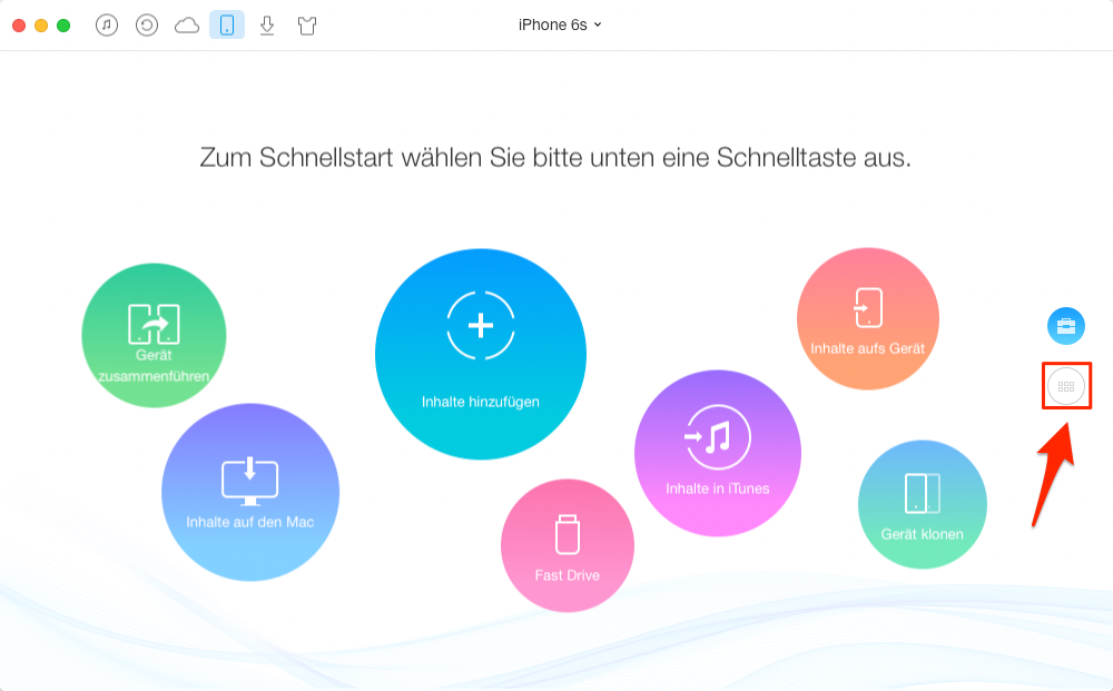 Musik vom iPhone auf Computer übertragen – Schritt 1