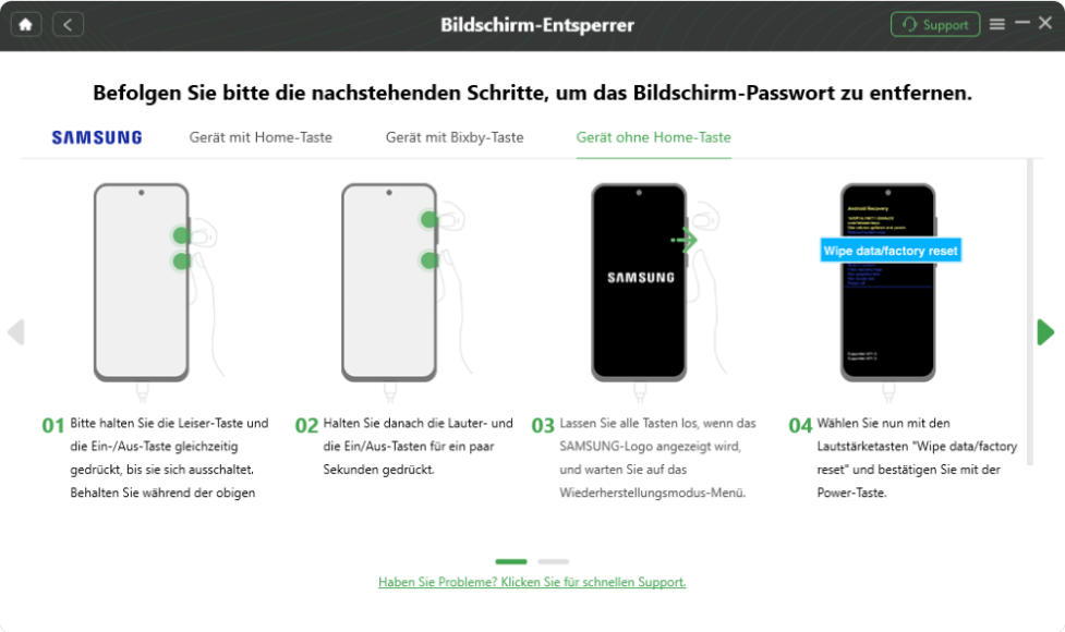 Versetzen Sie das Gerät in den Wiederherstellungsmodus