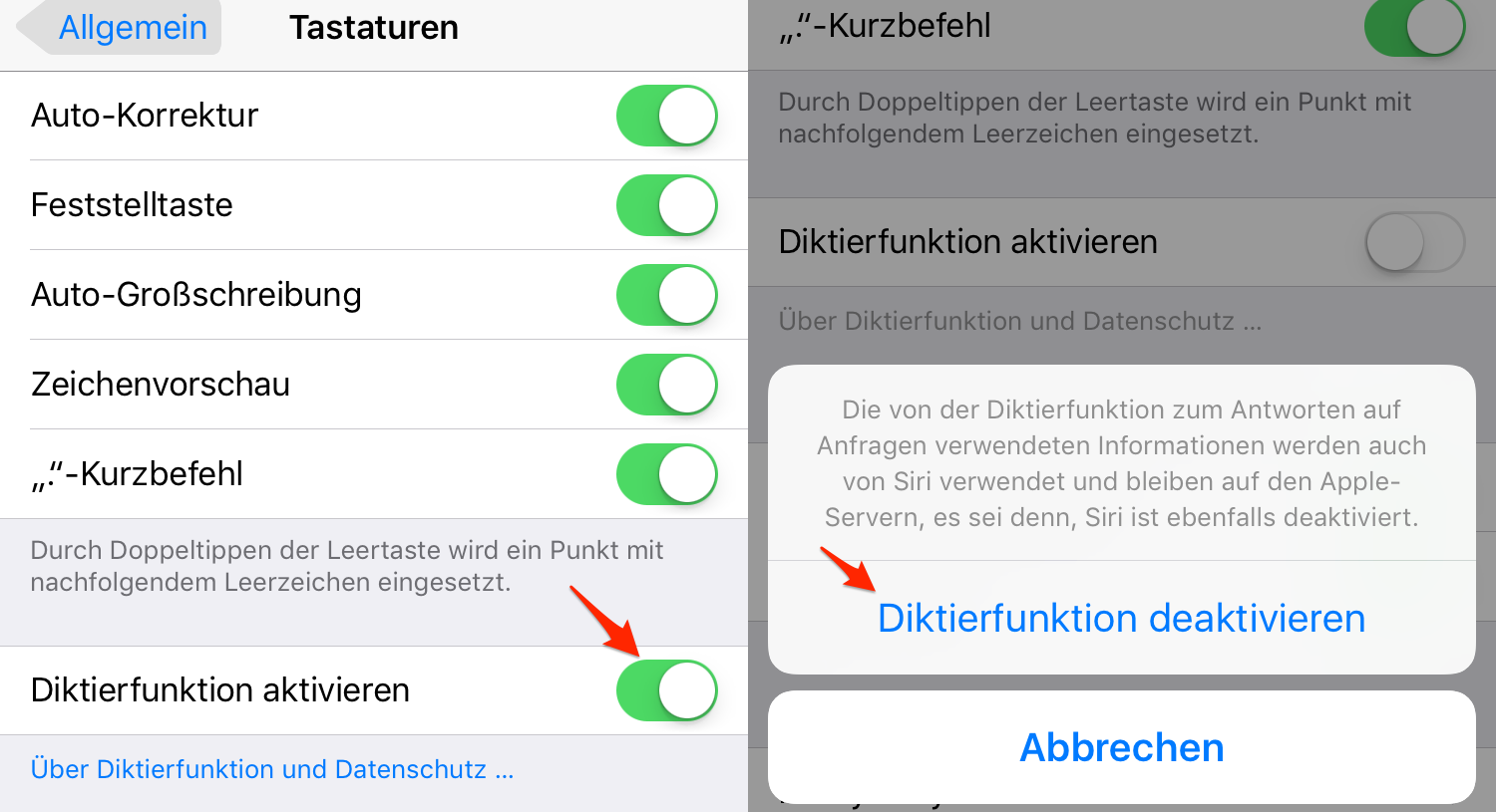 Diktierfunktion neu starten: Siri Fehler beheben