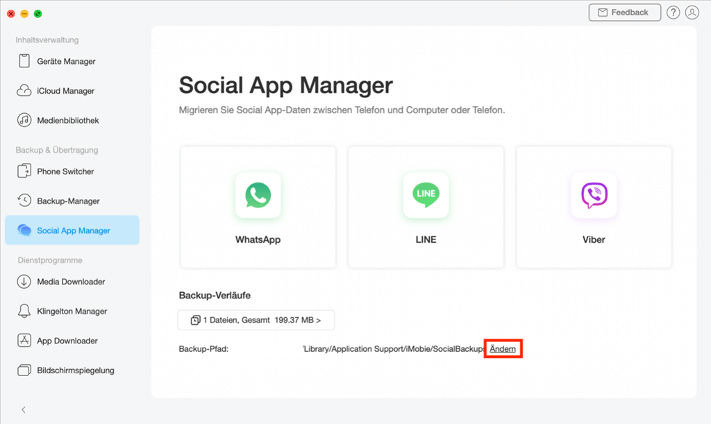 social-app-manager-aendern