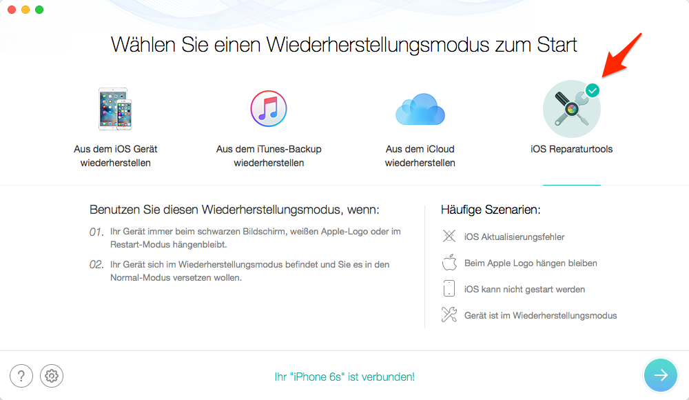 iOS 10.3 Softwareaktualisierung fehlgeschlagen Reparaturtools