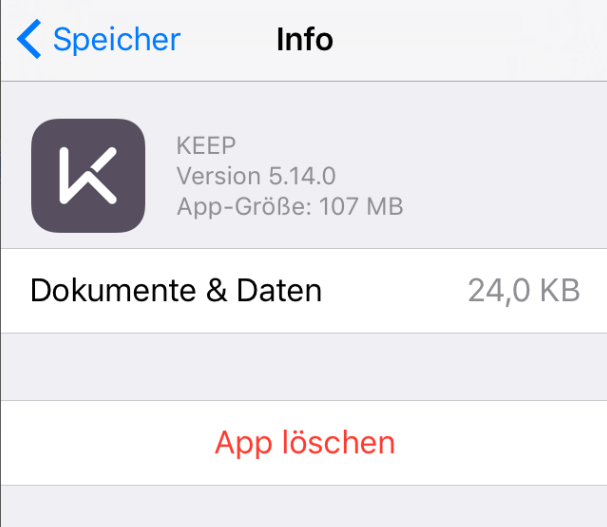 Speicher für iOS 12 freigeben: App neu installieren