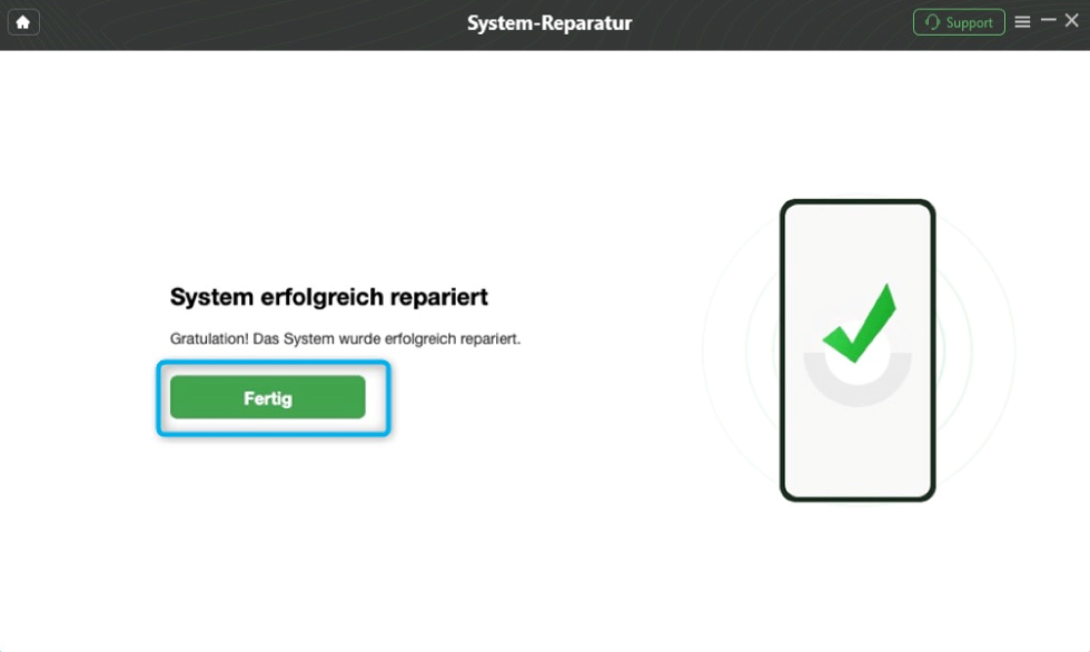 System erfolgreich repariert