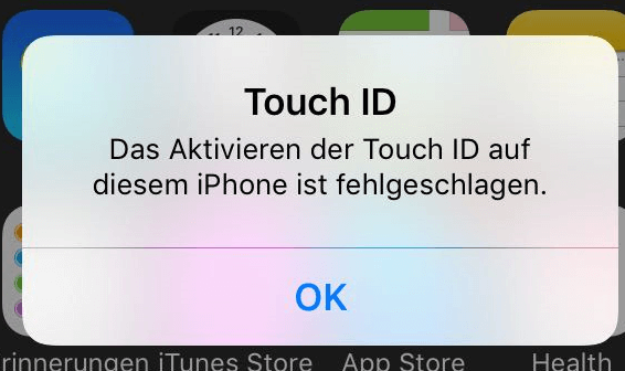 Touch ID nicht aktivierbar