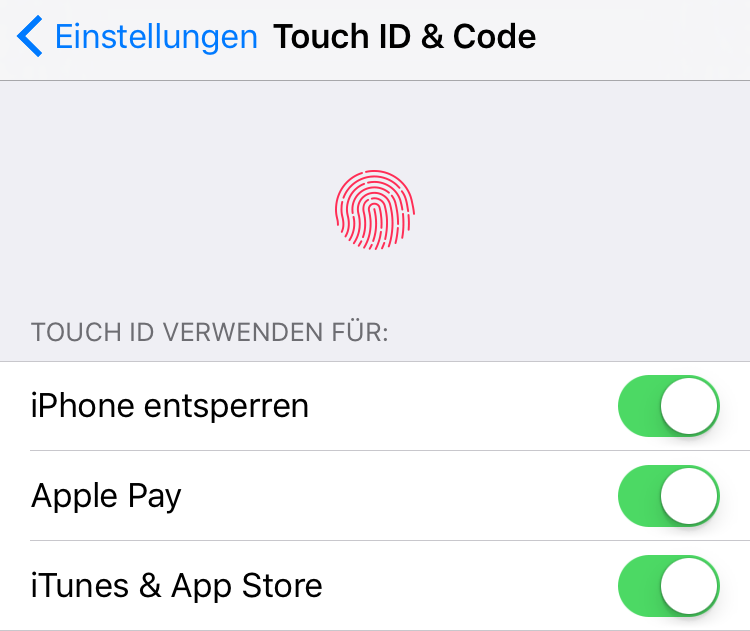 Finderdruck löschen – Touch ID Problem unter iOS 10