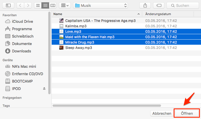Musik vom Computer auf iPod übertragen – Schritt 4