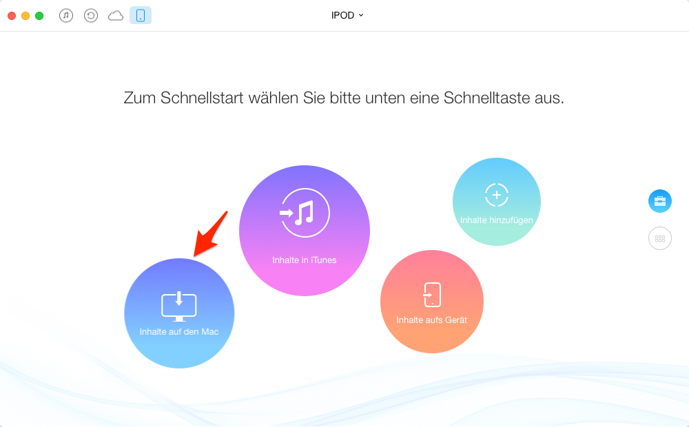 Musik vom iPod auf den Mac übertragen – Schritt 2
