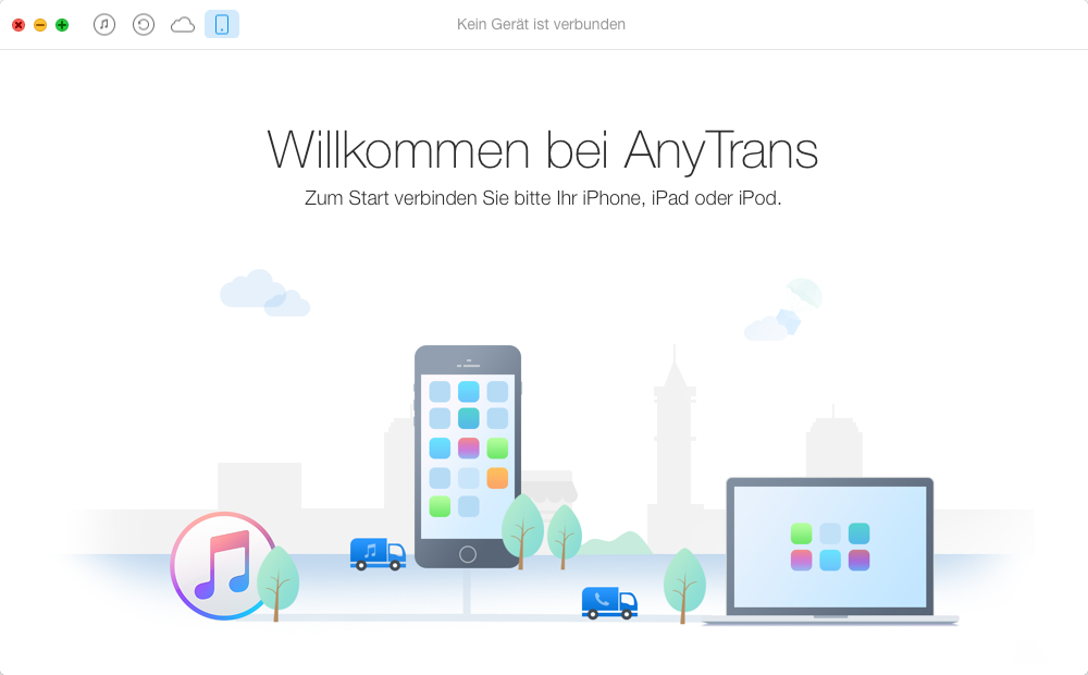 AnyTrans starten – Schritt 1