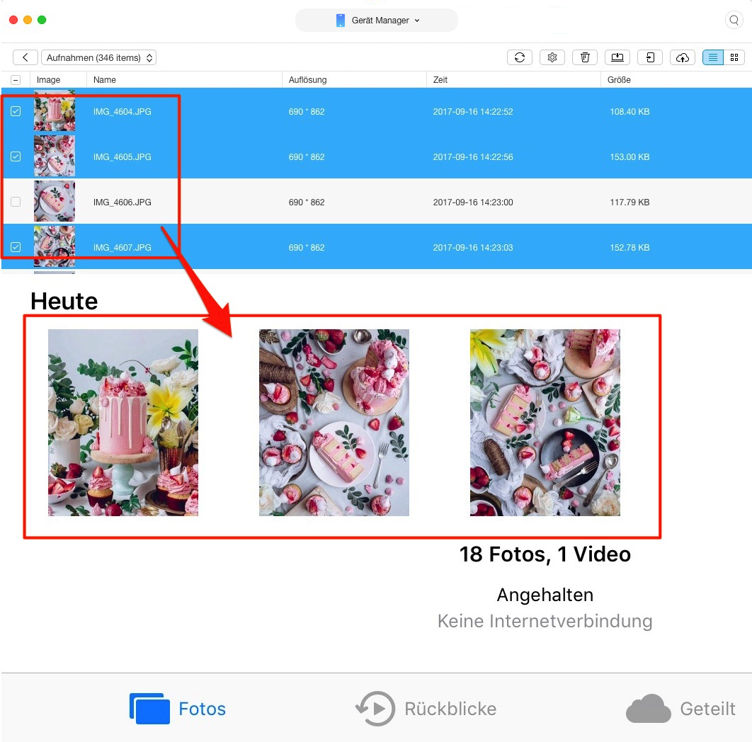 Mit iCloud übertragen Sie die Bilder vom iPhone auf iPad