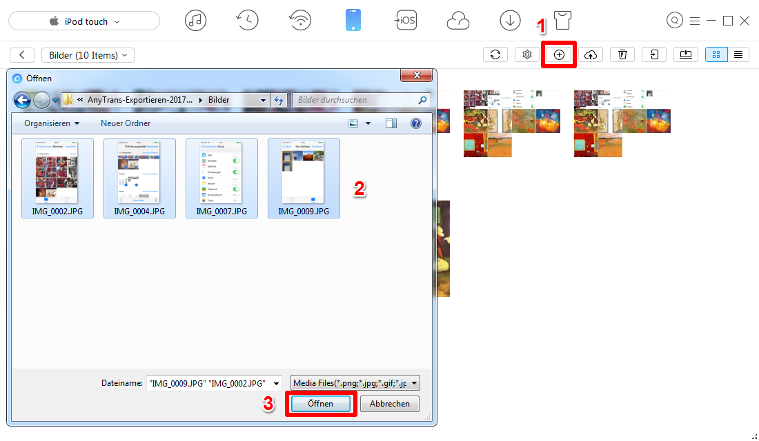 Bilder von PC auf iPod selektiv übertragen – Schritt 3