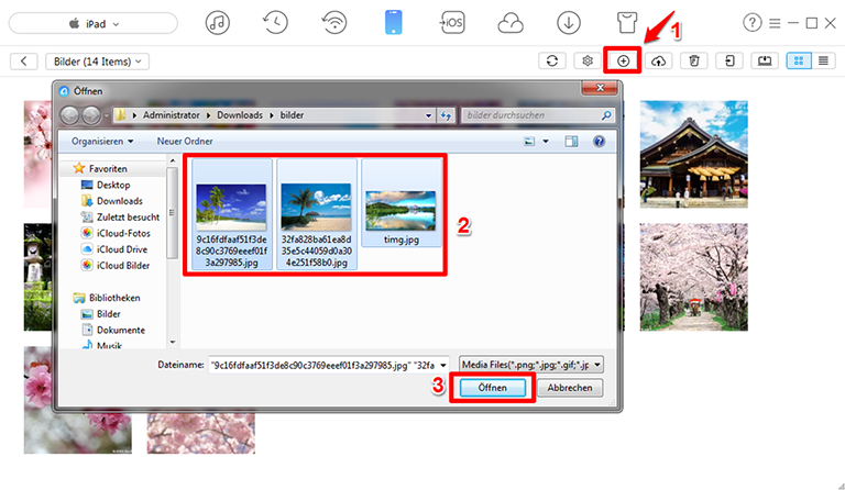 Fotos vom Computer aufs iPad rasant - Schritt 3