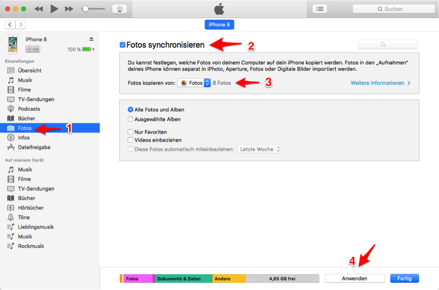 Bilder Vom Iphone Ubertragen Ohne Itunes