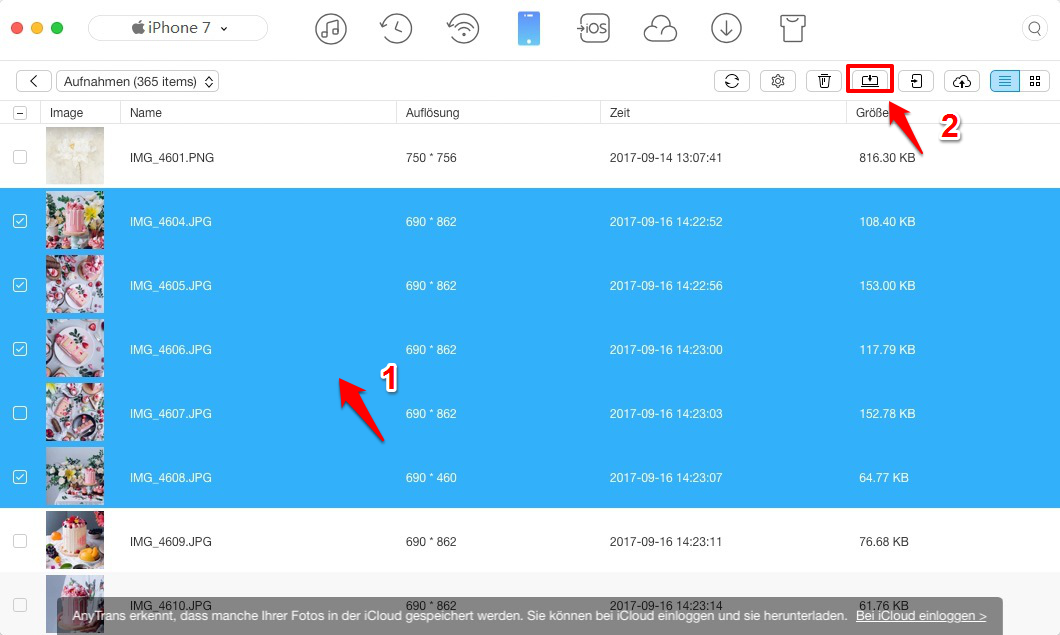 Ohne iPhoto! Fotos vom iPhone auf Mac/MacBook/iMac übertragen – Schritt 3