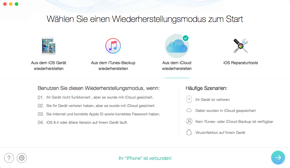 iPhone aus iCloud wiederherstellen