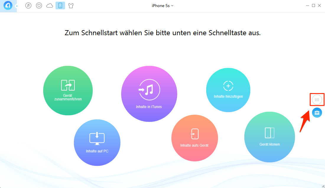 Videos vom iPhone auf PC zurück übertragen – Schritt 2