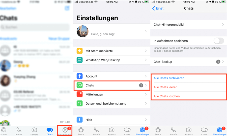 Whatsapp kontakte endgültig löschen blockierte Siehe blockierte