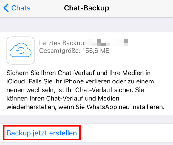 WhatsApp aus iCloud Backup wiederherstellen