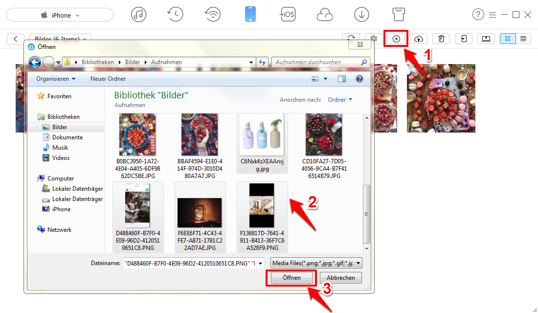 Bilder vom PC auf iPhone ohne iTunes übertragen – Schritt 2
