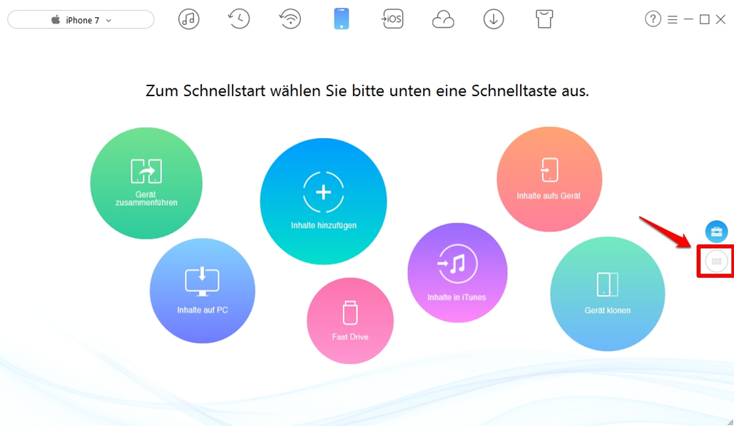 Alle Fotos vom iPhone löschen - Schritt 1