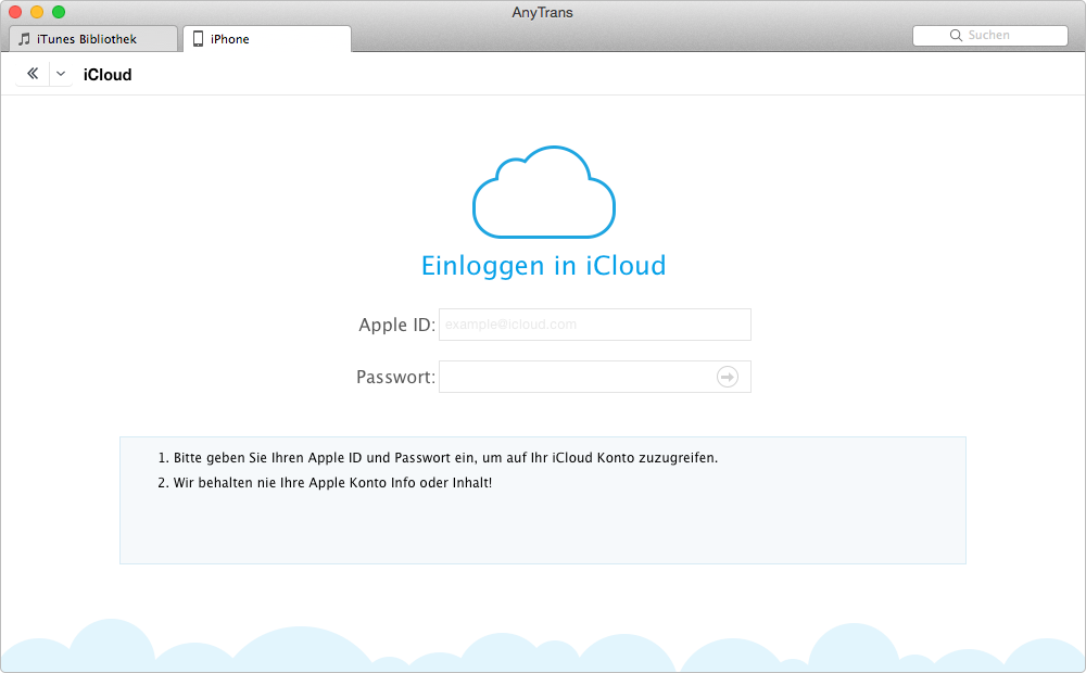 Apple ID und Passwort eingeben - Schritt 2